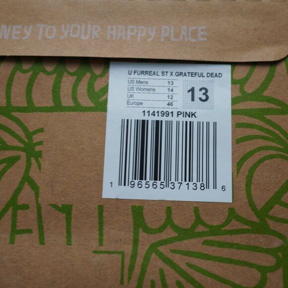 Sanuk Mens Furreal St X Grateful Dead Flip-Flop Size 13 - Picture 4 of 4